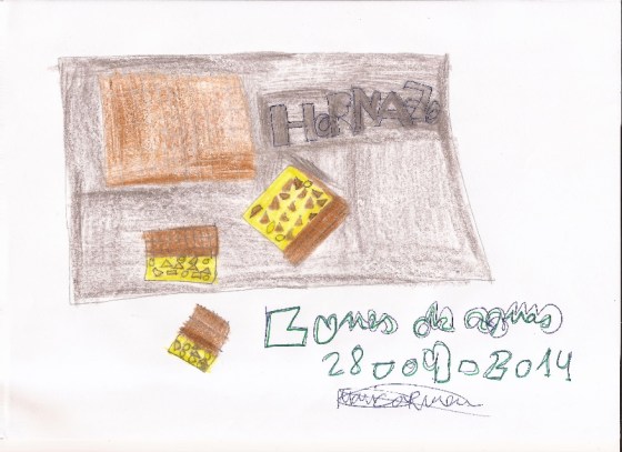 A Carmen le encanta el hornazo.